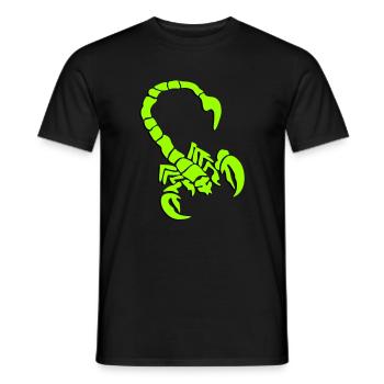 skorpion_01_3d - Männer T-Shirt - Schwarz - Vorne - AI Model Male 178 light (178cm)
