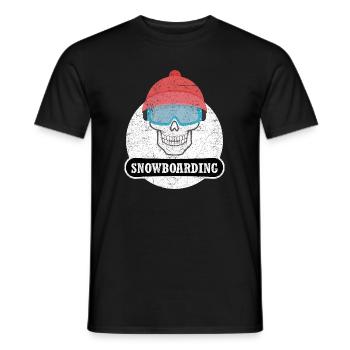 Snowboard cadeau de snowboard sport d'hiver - T-shirt homme - noir - Devant - AI Model Male 178 light (178cm)