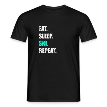 Ski Ski Ski Ski Ski Ski - T-shirt homme - noir - Devant - AI Model Male 178 light (178cm)