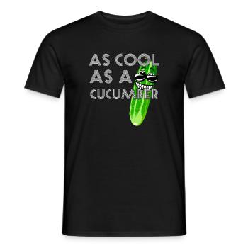 As Cool As A Cucumber - Männer T-Shirt - Schwarz - Vorne - AI Model Male 178 light (178cm)