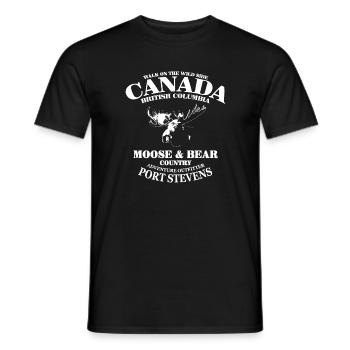 Moose - Canada - T-shirt homme - noir - Devant - AI Model Male 178 light (178cm)