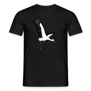 cigogne oiseau volant - T-shirt homme - noir - Devant - AI Model Male 178 light (178cm)