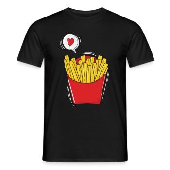 Pommes Frites Pommes Liebhaber Fast Food Fritte Ro - Männer T-Shirt - Schwarz - Vorne - AI Model Male 178 light (178cm)