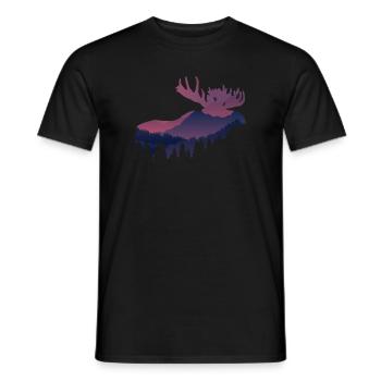 Moose - Men's T-Shirt - black - Front - AI Model Male 178 light (178cm)