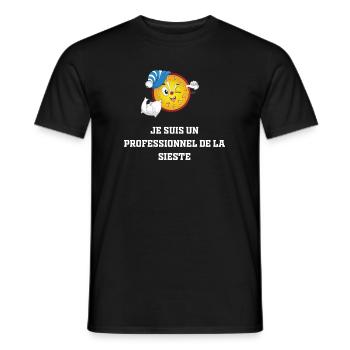 Je suis un professionnel de la sieste - T-shirt homme - noir - Devant - AI Model Male 178 light (178cm)