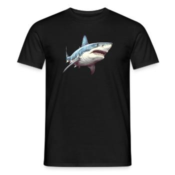 Weißer Hai - Männer T-Shirt - Schwarz - Vorne - AI Model Male 178 light (178cm)