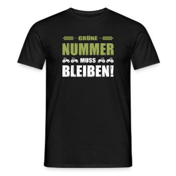 Bauern Protest Landwirt Grüne Nummer Muss Bleiben - Männer T-Shirt - Schwarz - Vorne - AI Model Male 178 light (178cm)