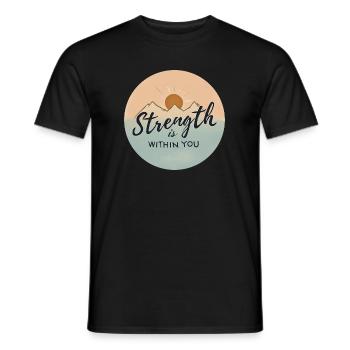 Minimalist Inspirational T-Shirt - Men's T-Shirt - black - Front - AI Model Male 178 light (178cm)