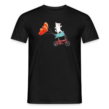 Cyclisme Chat Cycliste Vélo Chante Vélo - T-shirt homme - noir - Devant - AI Model Male 178 light (178cm)