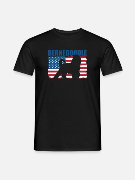 Bernedoodle Hund - Männer T-Shirt - Schwarz