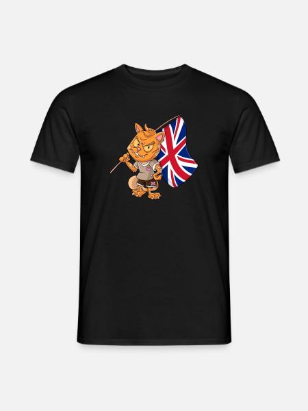 England Fan Cat - Men's T-Shirt - black