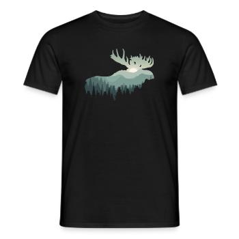 Moose - Men's T-Shirt - black - Front - AI Model Male 178 light (178cm)