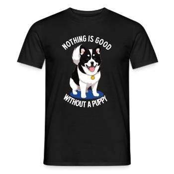 Nichts ist gut ohne einen Welpen - Männer T-Shirt - Schwarz - Vorne - AI Model Male 178 light (178cm)