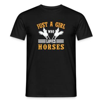 Schönes Reiten Pferde Spruch für Reiter - Männer T-Shirt - Schwarz - Vorne - AI Model Male 178 light (178cm)
