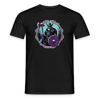 Viking Popart - Men's T-Shirt - black - Front - AI Model Male 178 light (178cm)