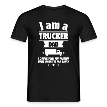 Trucker Dad Gift for Father's Day - Men's T-Shirt - black - Front - AI Model Male 178 light (178cm)