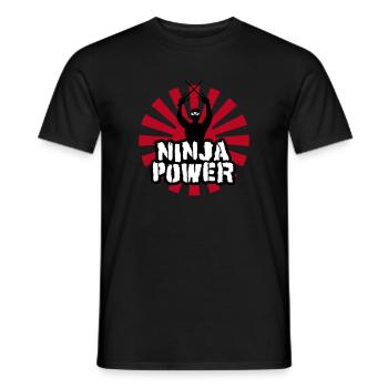 Ninja Power - T-shirt homme - noir - Devant - AI Model Male 178 light (178cm)