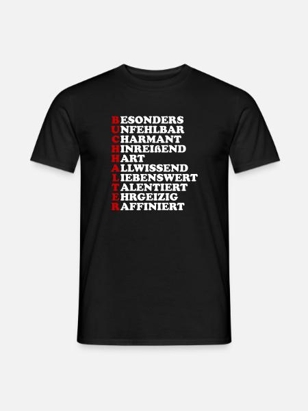 buchhalter spruch - Männer T-Shirt - Schwarz