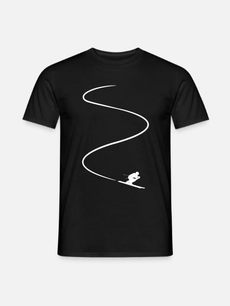 Alpine Ski skiers Ski slope Minimalist - Men's T-Shirt - black