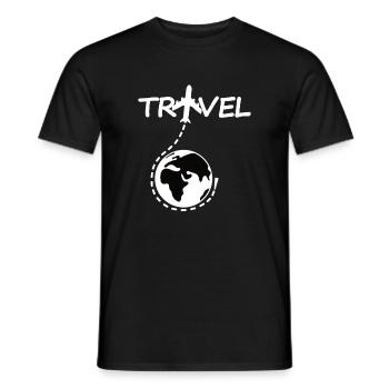 Travel Reisen Design - Men's T-Shirt - black - Front - AI Model Male 178 light (178cm)