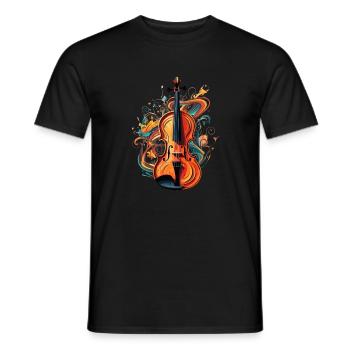 Geiger Geige Geigenmusik Kunst Geigenspieler - Männer T-Shirt - Schwarz - Vorne - AI Model Male 178 light (178cm)