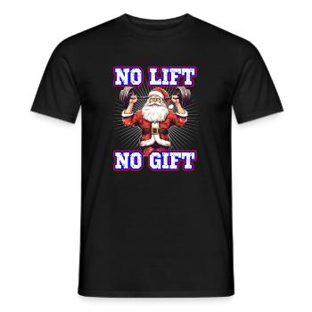 Weihnachtsmann No Lift No Gift Gym Workout - Männer T-Shirt - Schwarz - Vorne - AI Model Male 178 light (178cm)