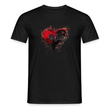 Kunst Herz Liebe Liebesbeweis Gefühle - Männer T-Shirt - Schwarz - Vorne - AI Model Male 178 light (178cm)