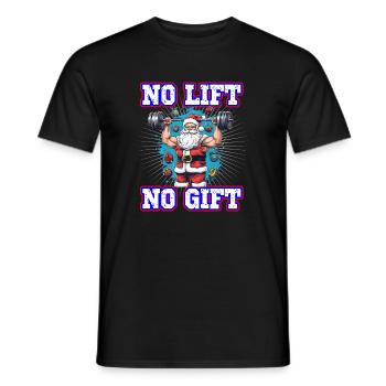 Weihnachtsmann No Lift No Gift Gym Workout - Männer T-Shirt - Schwarz - Vorne - AI Model Male 178 light (178cm)