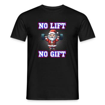 Weihnachtsmann No Lift No Gift Gym Workout - Männer T-Shirt - Schwarz - Vorne - AI Model Male 178 light (178cm)