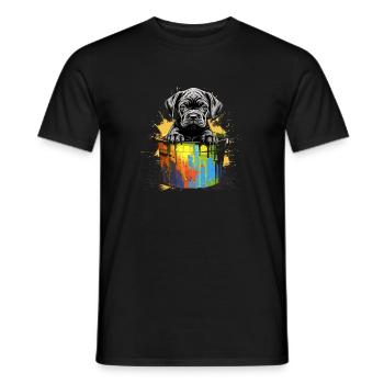 Cane Corso Welpe für einen Cane Corso Besitzer - Männer T-Shirt - Schwarz - Vorne - AI Model Male 178 light (178cm)