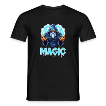 Fantasy Zauberer Magie Mystischer Zauberer - Männer T-Shirt - Schwarz - Vorne - AI Model Male 178 light (178cm)