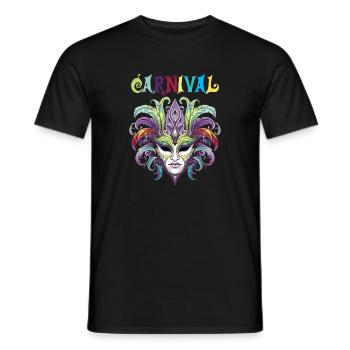 Fasching Karneval Venezianische Maske - Männer T-Shirt - Schwarz - Vorne - AI Model Male 178 light (178cm)