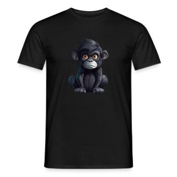 Niedlicher Affe für Kinder für Kinder - Männer T-Shirt - Schwarz - Vorne - AI Model Male 178 light (178cm)