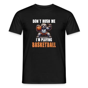 Faultier Basketball Ich hetze nicht ich spiele - Männer T-Shirt - Schwarz - Vorne - AI Model Male 178 light (178cm)