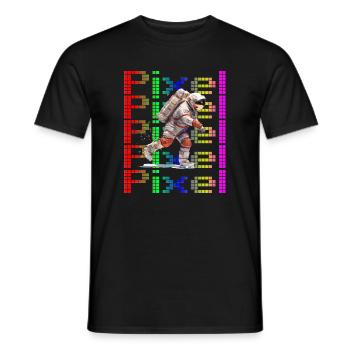 Astronaut Digital Art Space Explorer - Männer T-Shirt - Schwarz - Vorne - AI Model Male 178 light (178cm)