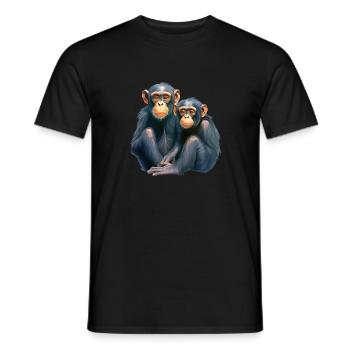 Niedlicher Affe für Kinder für Kinder - Männer T-Shirt - Schwarz - Vorne - AI Model Male 178 light (178cm)