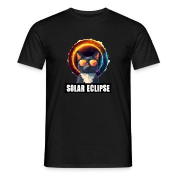 Sonnenfinsternis Katze - Männer T-Shirt - Schwarz - Vorne - AI Model Male 178 light (178cm)