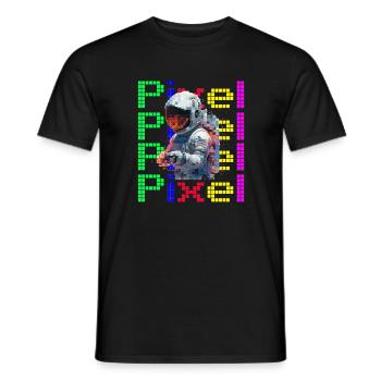 Astronaut Digital Art Space Explorer - Männer T-Shirt - Schwarz - Vorne - AI Model Male 178 light (178cm)
