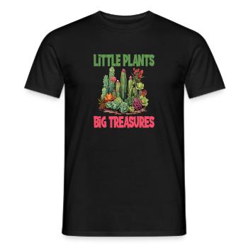 Little Plants Big Treasures - Männer T-Shirt - Schwarz - Vorne - AI Model Male 178 light (178cm)