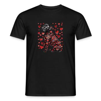 Cane Corso Hund mit Herzen für Cane Corso - Männer T-Shirt - Schwarz - Vorne - AI Model Male 178 light (178cm)