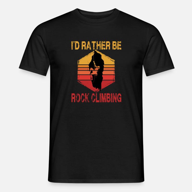 I'D Rather Be Rock Climbing - Männer T-Shirt - Schwarz