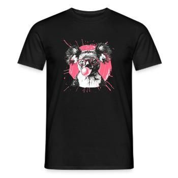 Koala mit Sonnenbrille Bubblegum für einen - Männer T-Shirt - Schwarz - Vorne - AI Model Male 178 light (178cm)
