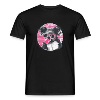 Koala mit Sonnenbrille Bubblegum für einen - Männer T-Shirt - Schwarz - Vorne - AI Model Male 178 light (178cm)