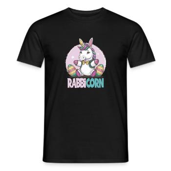 Niedliches Rabbicorn Einhorn Ostern für Kinder - Männer T-Shirt - Schwarz - Vorne - AI Model Male 178 light (178cm)