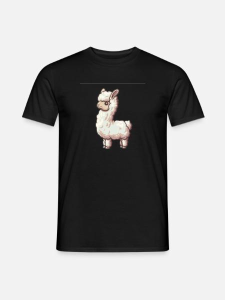 Alpaka Lama für Alpakaliebhaber - Männer T-Shirt - Schwarz