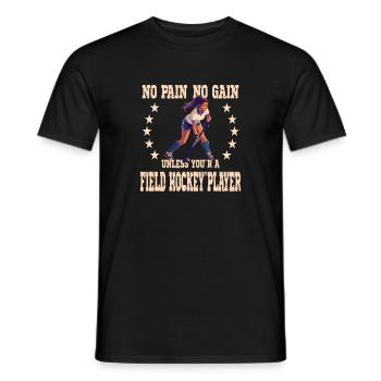 Frauen Feldhockey Feldhockeyspielerin - Männer T-Shirt - Schwarz - Vorne - AI Model Male 178 light (178cm)