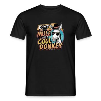 Maultier Nur ein cooler Esel Lustiger Humor Zitat - Männer T-Shirt - Schwarz - Vorne - AI Model Male 178 light (178cm)