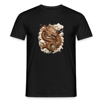 Asiatisch Drache Anime Japanisch - Männer T-Shirt - Schwarz - Vorne - AI Model Male 178 light (178cm)