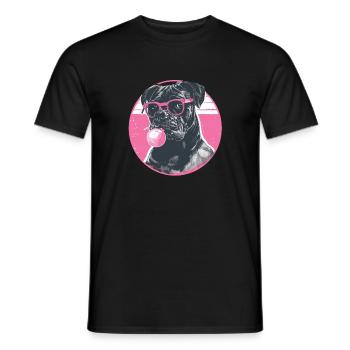Cane Corso mit Sonnenbrille Bubblegum - Männer T-Shirt - Schwarz - Vorne - AI Model Male 178 light (178cm)