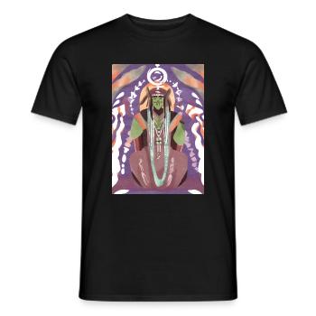 Harmonie avec la nature - T-shirt homme - noir - Devant - AI Model Male 178 light (178cm)